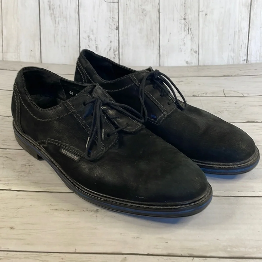 Mephisto Black Suede Air Jet Oxfords